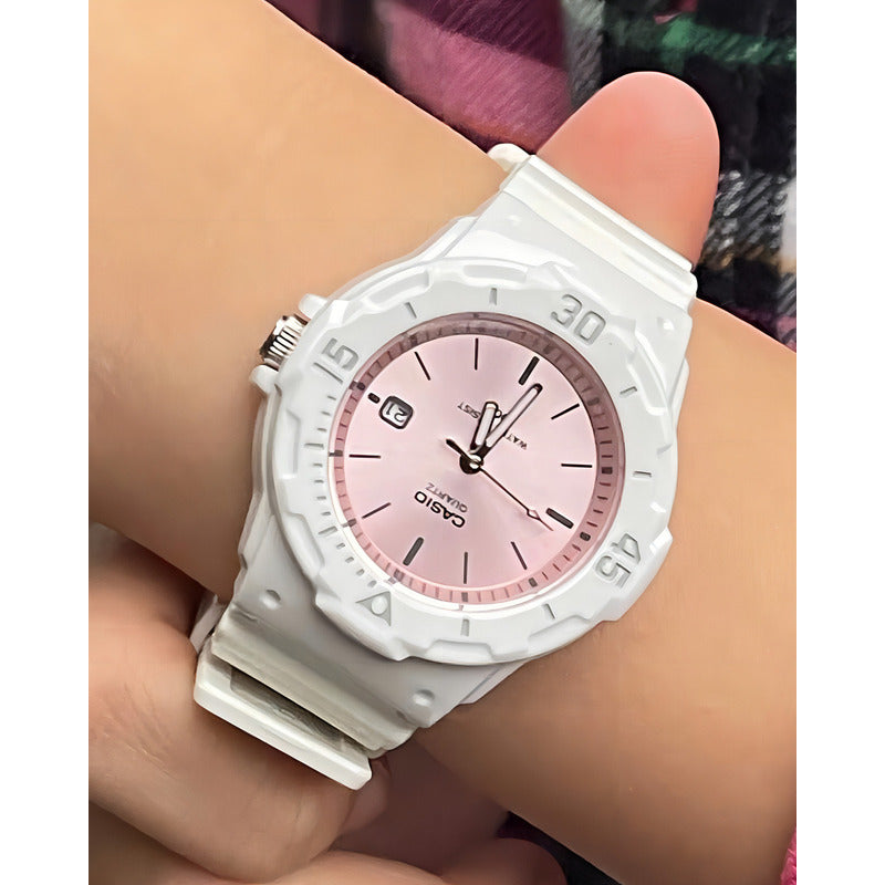 Reloj Casio Lrw-200h-4e3vdf Cuarzo Mujer Color De La Correa Blanco