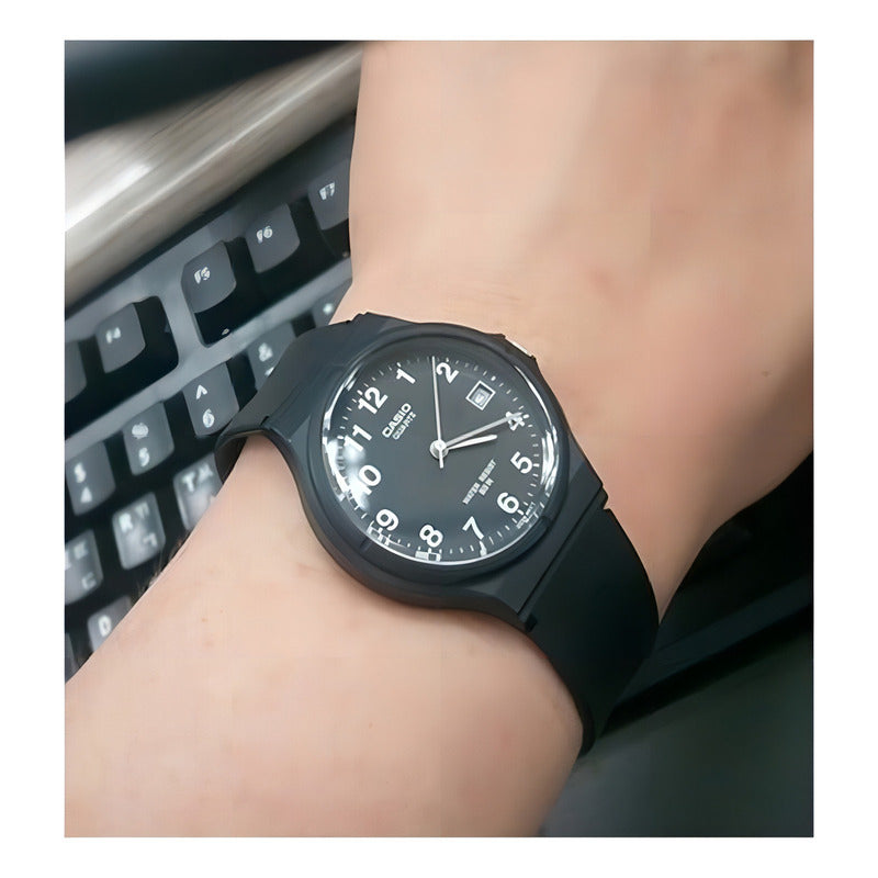 Reloj Casio Unisex Mw-59 Calendario Original Negro Opcional