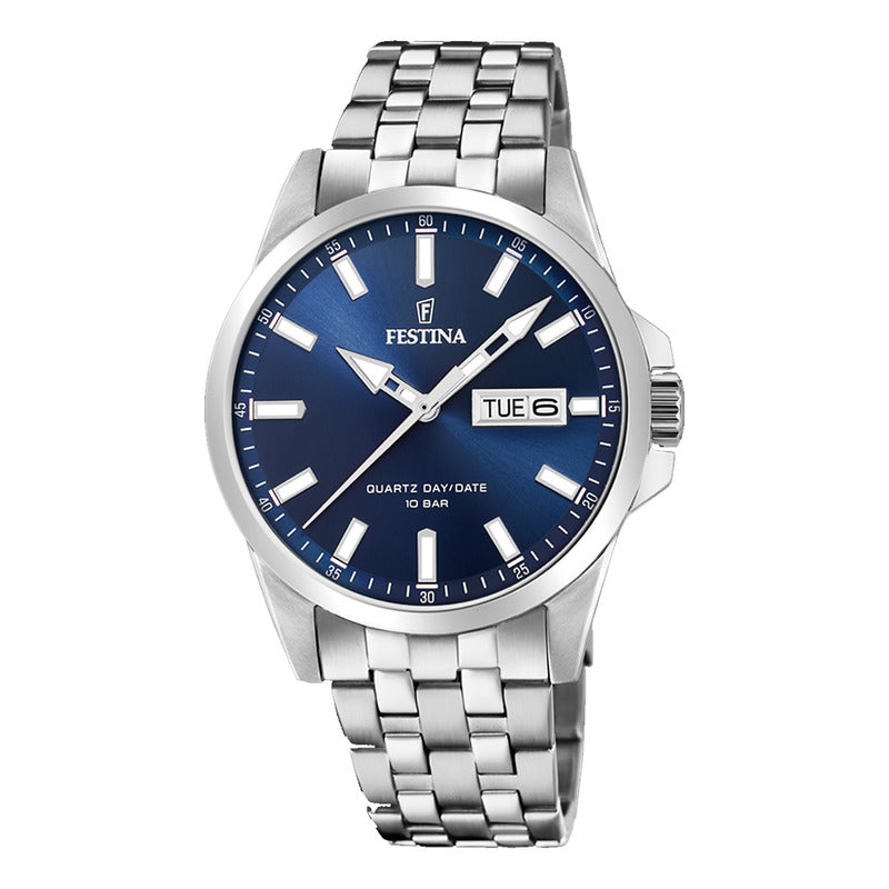 Reloj Festina The Originals F20357-3 Hombre Sumergible Plateado Azul