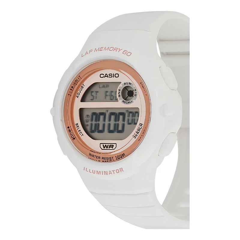 Reloj Casio Digital Lws-1200h-7a2 60 Laps 100m Casiocentro Blanco