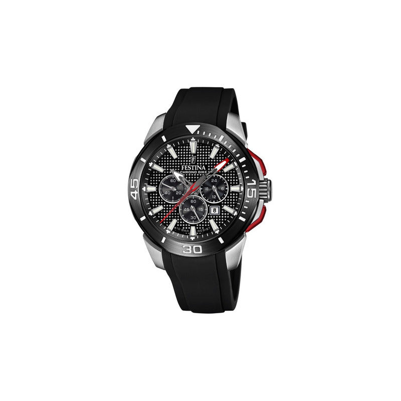 Reloj Pulsera Festina F20642 Con Correa De Silicona Color Negro