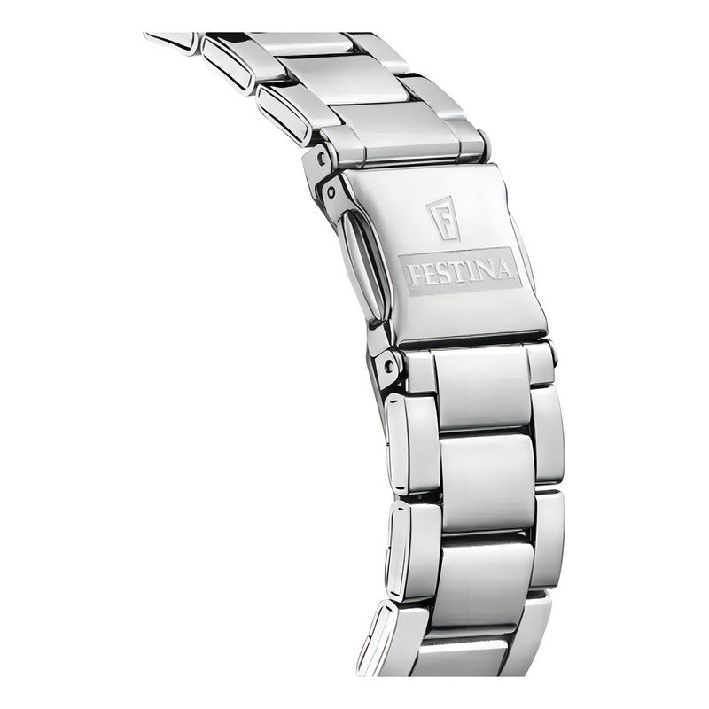 Reloj Para Mujer Festina Boyfriend F20622/c Plateado Verde