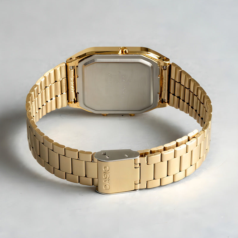 Reloj Casio Aq-230ga-5a Análogo Digital Dorado Blanco