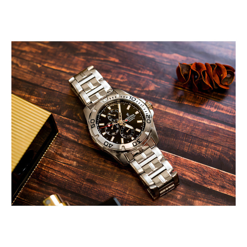 Reloj De Hombre Festina Multifunción F20445/3 Plateado