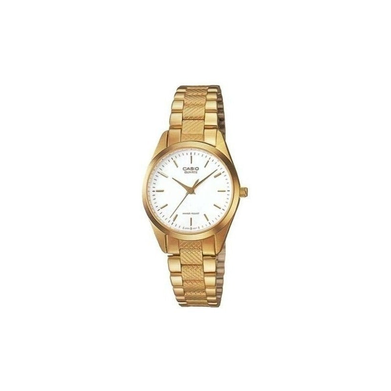 Reloj Casio Dama Ltp-1274g-7a Nuevo Original/relojesymas Dorado Blanco