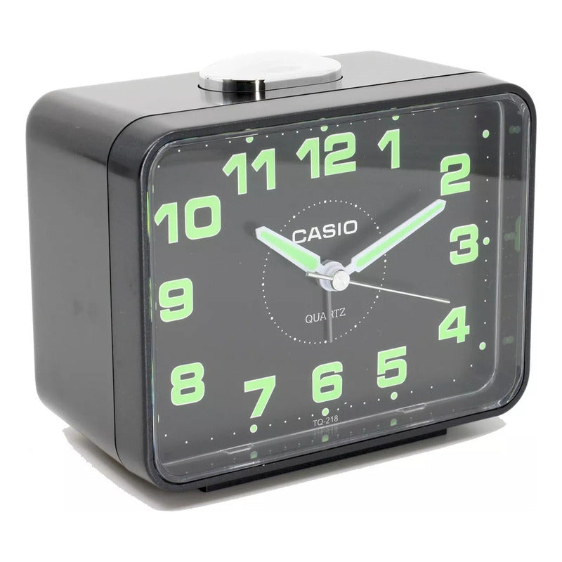 Reloj Despertador Casio Tq-218-1 Quartz Original Negro