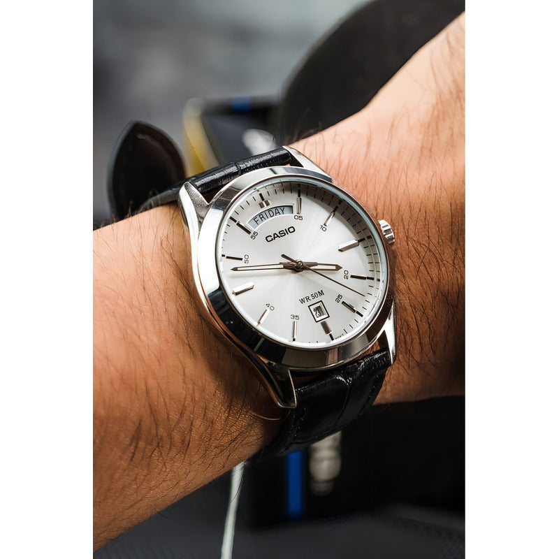 Reloj Casio Mtp_1370l_7av Cuarzo Hombre Color De La Correa Negro