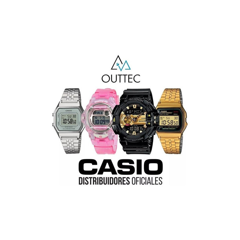 Reloj Casio Análogo Mujer Lq-139l-4b1 Color De La Correa Rosa Color Del Bisel Blanco Color Del Fondo Blanco