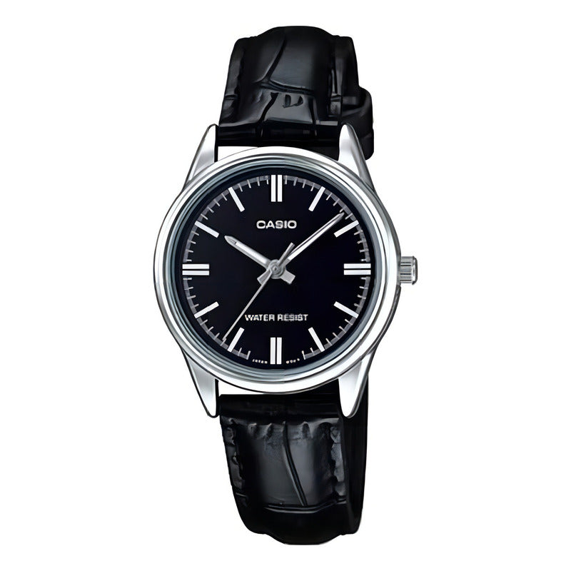 Reloj Casio Mujer Modelo Ltp-v005l-1audf /relojería Violeta Negro