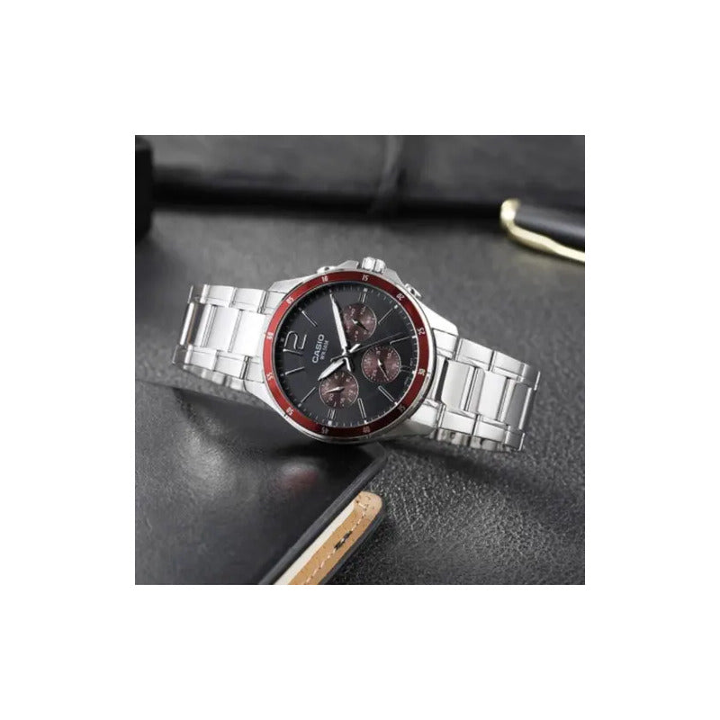 Reloj Casio Hombre Mtp-1374d-5av Original Plateado 5avdf