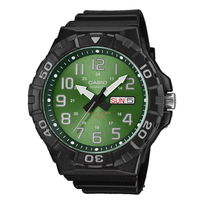 Reloj Casio  Hombre Mrw-210h-3b Original Negro Verde