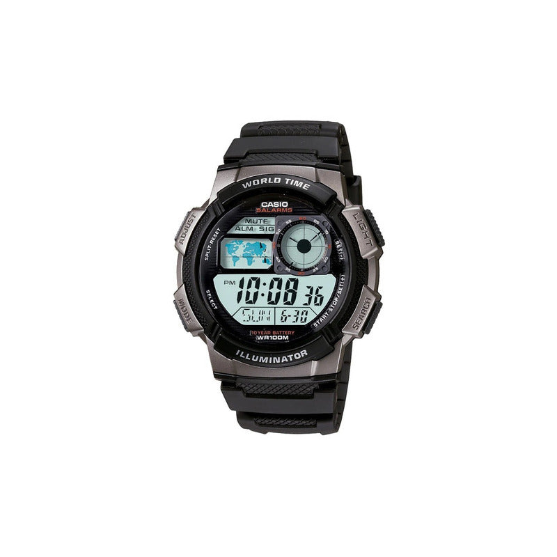 Reloj De Pulsera Casio Ae-1000w-1bvcf Relojesymas Negro Gris Negro