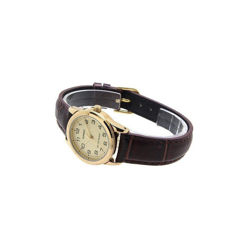 Reloj Casio Dama Ltp-v001gl-9b Marrón Relojesymas Marrón Dorado