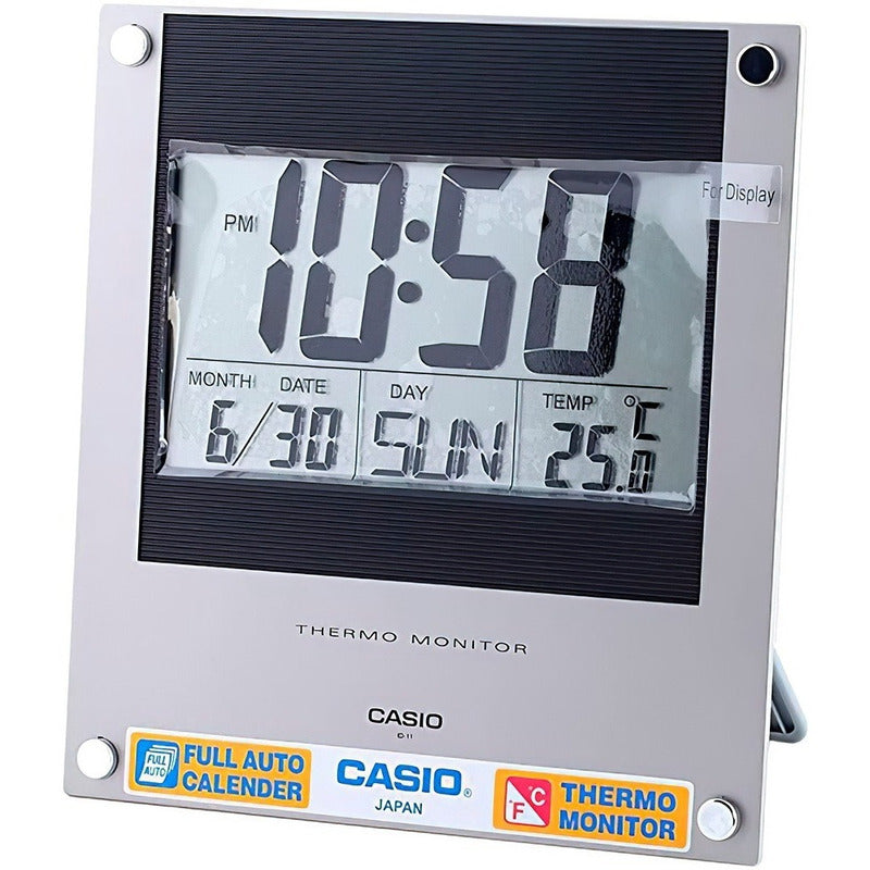 Reloj Pared Casio Digital Id-11 Coloressurtidos  Relojesymas Gris