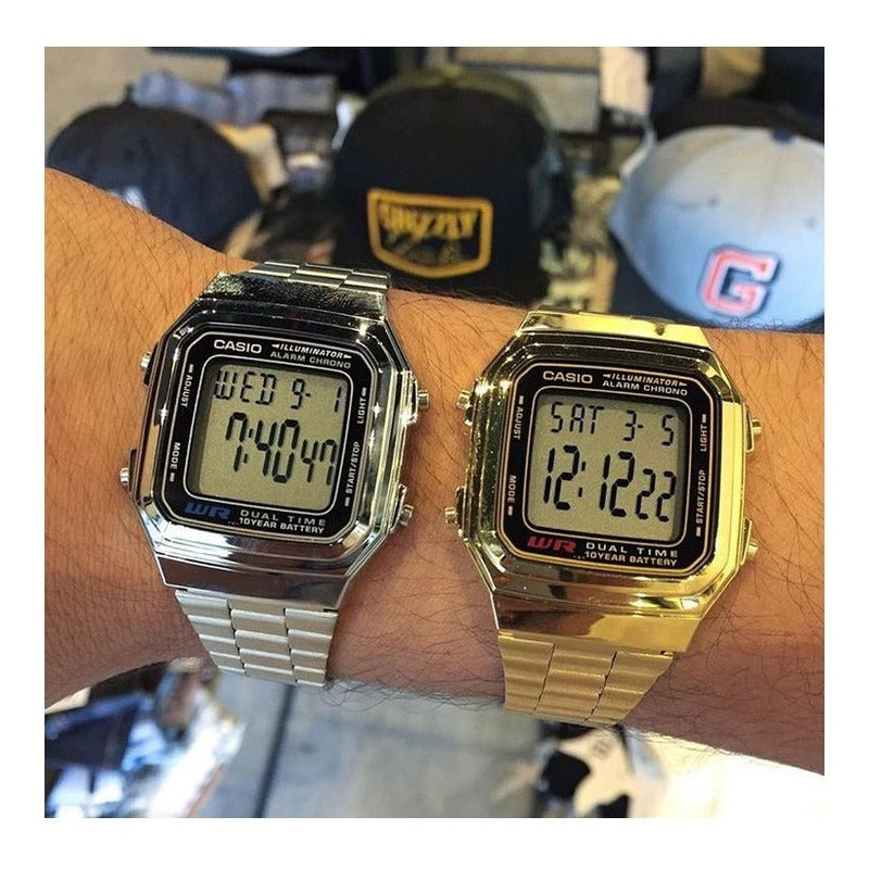 Reloj Casio A-178wga-1 Relojesymas Dorado Negro