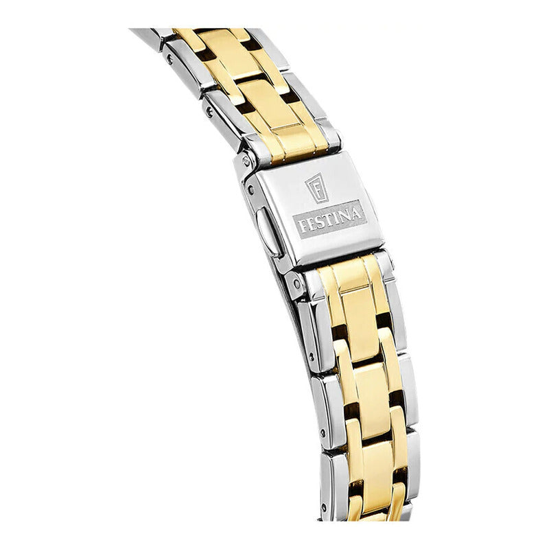 Reloj Festina Dama Mademoiselle F20625.1 Acero Inoxid 5bar Plateado Y Dorado Plateado