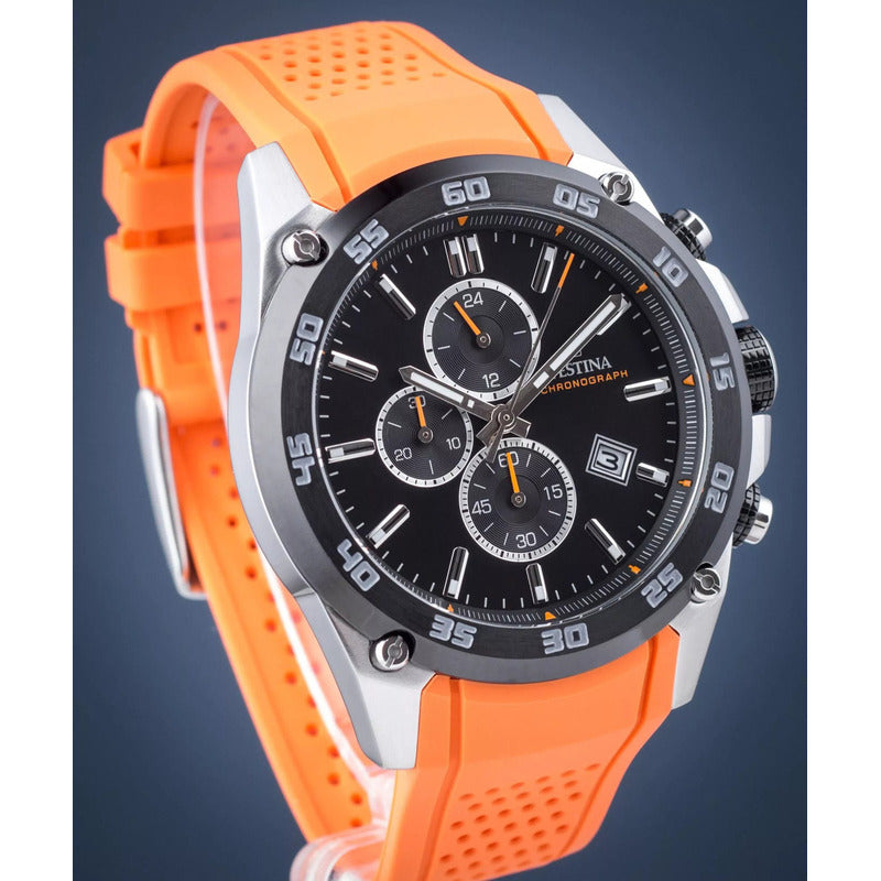 Reloj Para Hombre Festina The Originals F20330/4 Original Naranja Negro