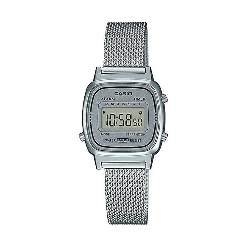 Reloj Casio Digital Dama / La-670wem-7 Plateado