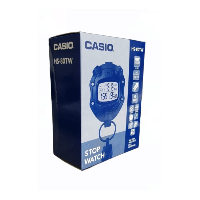 Cronometro Casio Hs-80tw Negro 100 Laps Digital