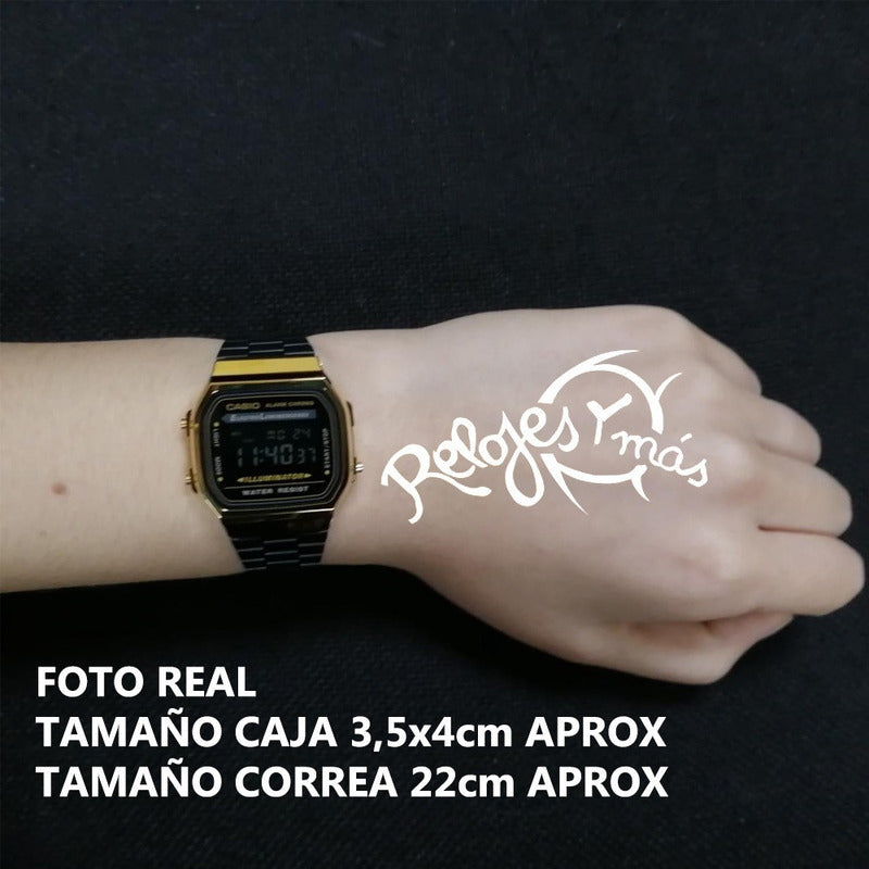Reloj Casio Vintage A-168wegb-1b Nuevo Original/relojesymas Negro Dorado Negro
