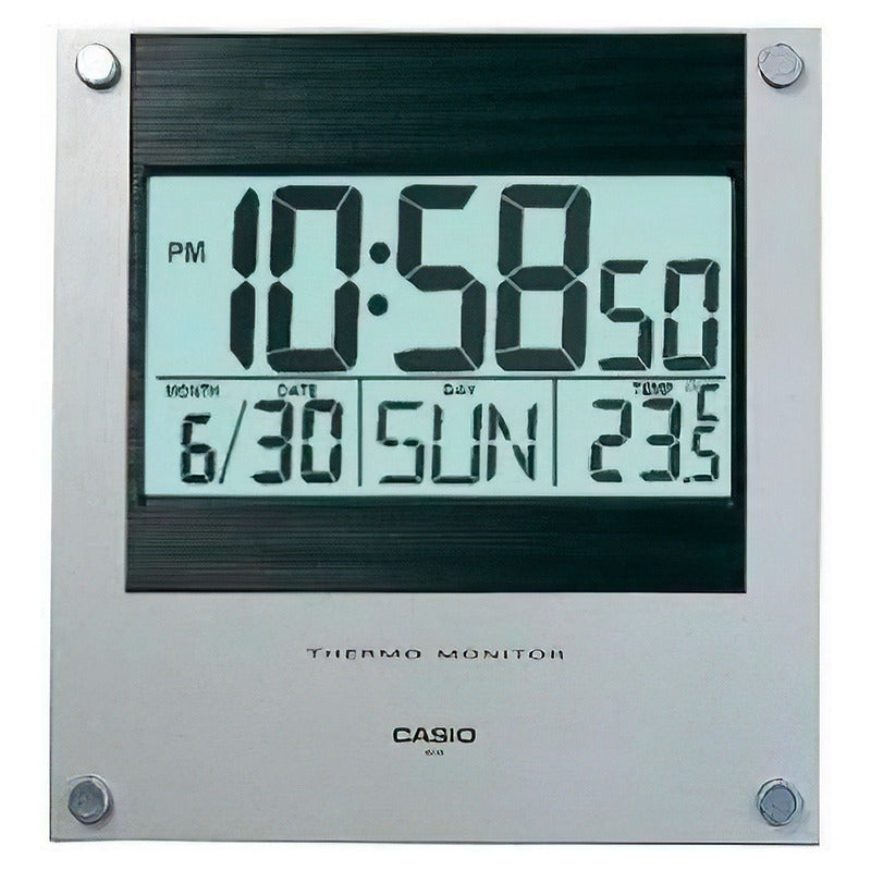 Reloj Pared Casio Digital Id-11 Coloressurtidos  Relojesymas Gris