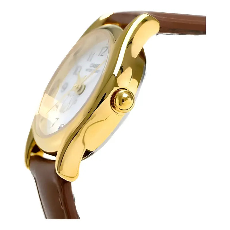 Reloj Casio Ltp_1094q_7b7r Marrón Mujer Color De La Correa Dorado Color Del Bisel Dorado Color Del Fondo Blanco