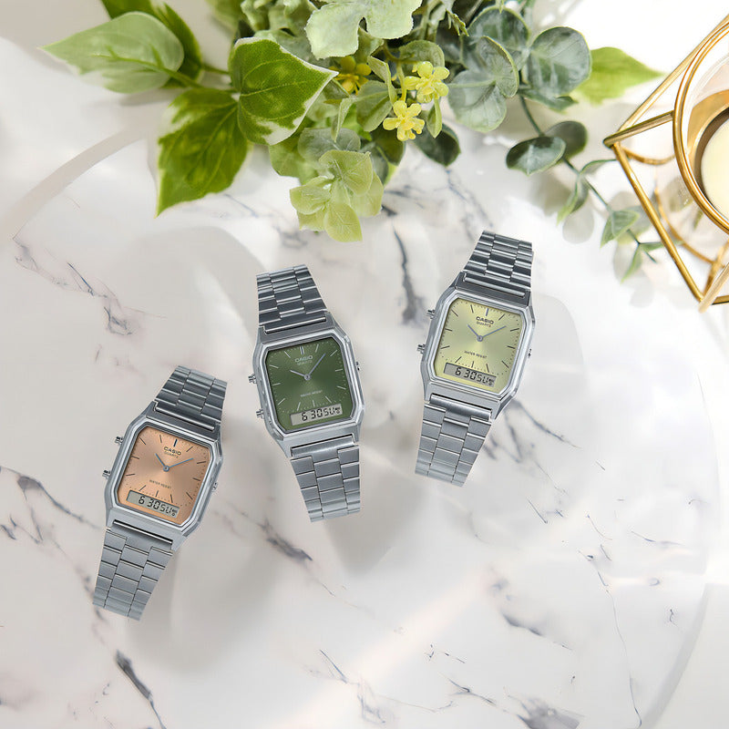 Reloj Casio Aq-230a - Edgy - Ø29,8mm - Unisex Malla 4a