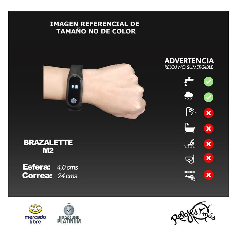 Reloj Smart Brazalete M2 Colores Surtidos Relojesymas