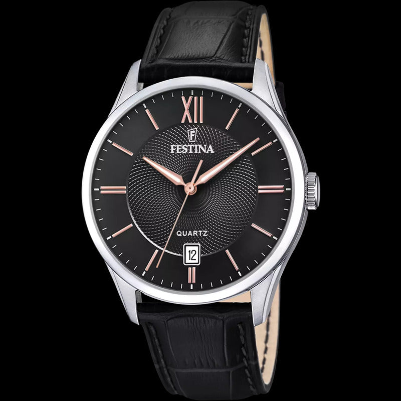 Reloj Festina The Originals F20426-6 Hombre Original Negro Plateado Azul