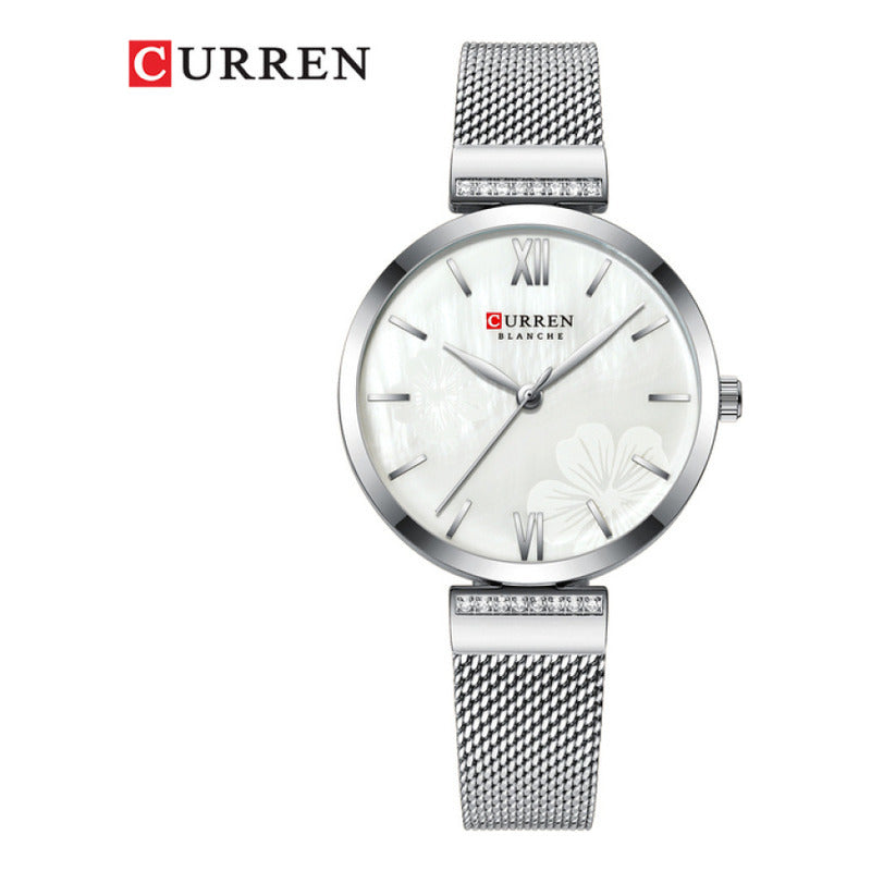 Reloj Curren Dama Cuarzo 9067-1 Original Plateado