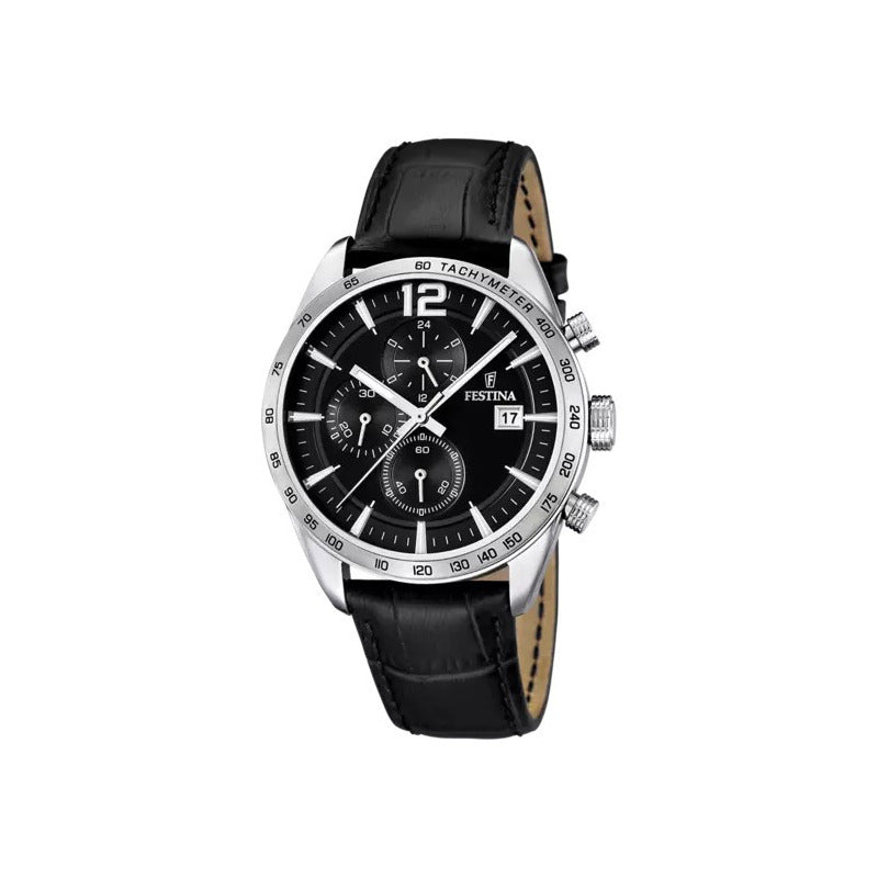 Reloj De Pulsera Festina Timeless Chronograph F16760-4 Negro Plata