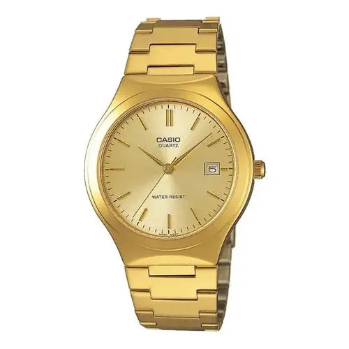 Reloj Hombre Casio Mtp-1170n-9ardf Color De La Correa Amarillo Color Del Bisel Dorado Oscuro Color Del Fondo Dorado Oscuro