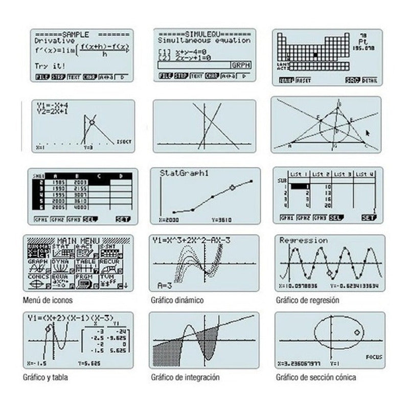 Calculadora Cientifica Casio Fx-9860giiisd  Relojesymas Gris