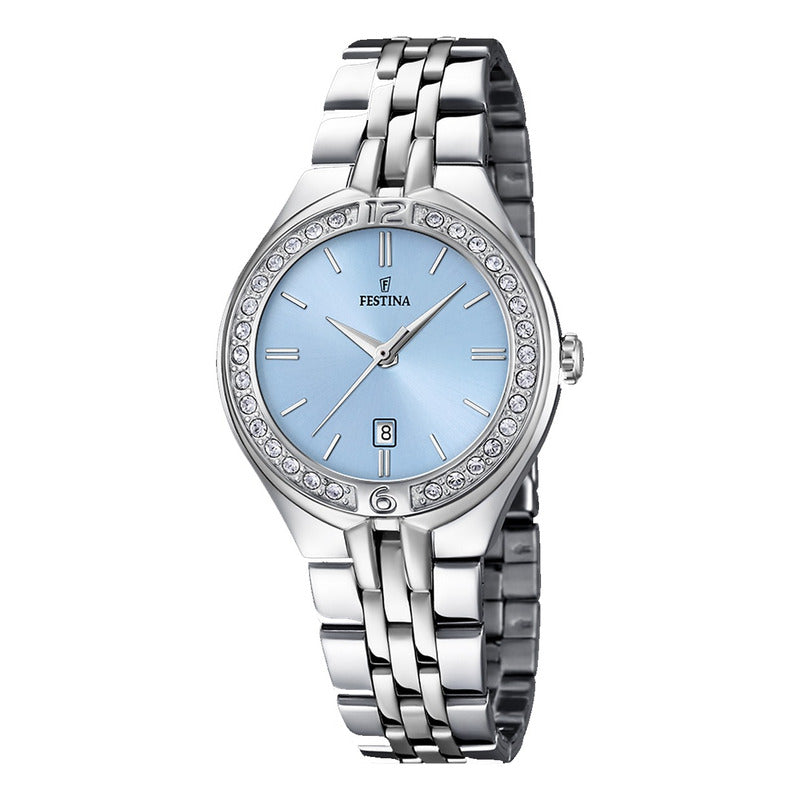 Reloj Festina The Originals F16867/4 Mujer Plateado Azul Claro