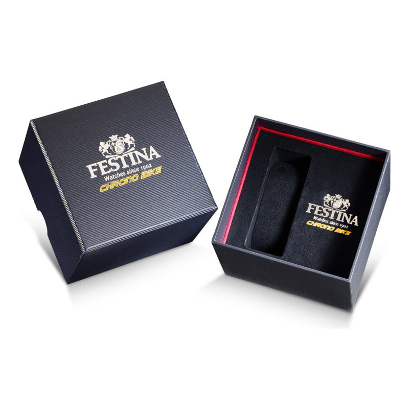 Reloj Pulsera Festina F20642 Con Correa De Silicona Color Negro