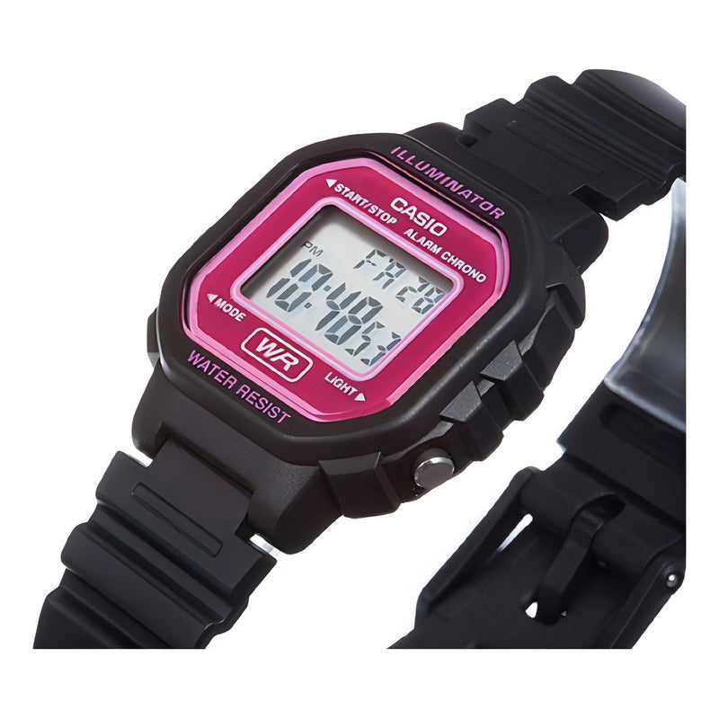 Reloj Casio La-20wh-4a Digital Rosa Para Mujer Negro