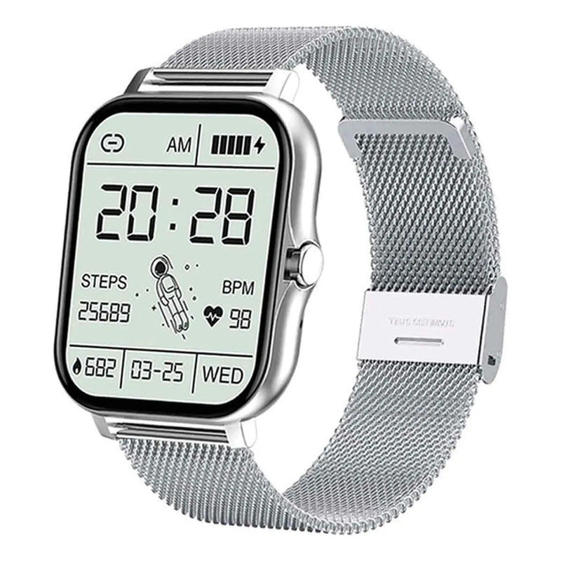 Smart Watch Bluetooth Derwye Plateado Plateado Milanés