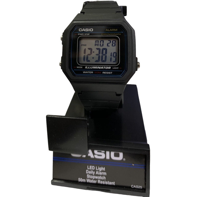 Reloj Casio W-217h-1av Sports 50m Original Negro Gris