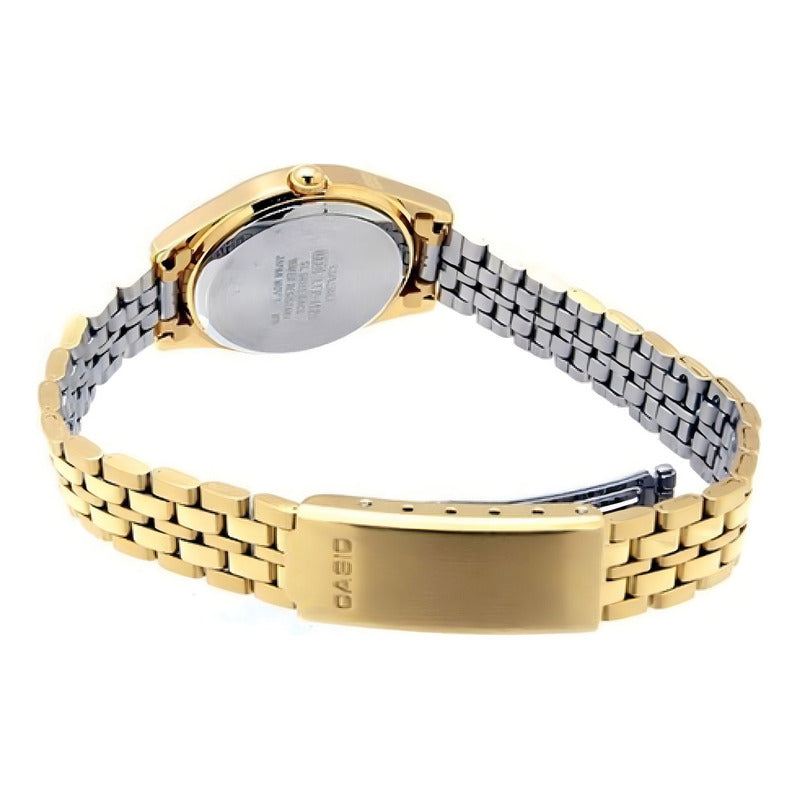 Reloj Casio Mujer Ltp-1129n-7ardf Dorado Blanco