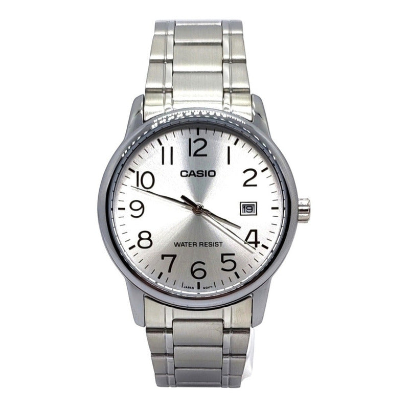 Reloj Pulsera Casio Mtp-v002d-7b Con Correa De Acero Inoxidable Color Plateado Para Hombre