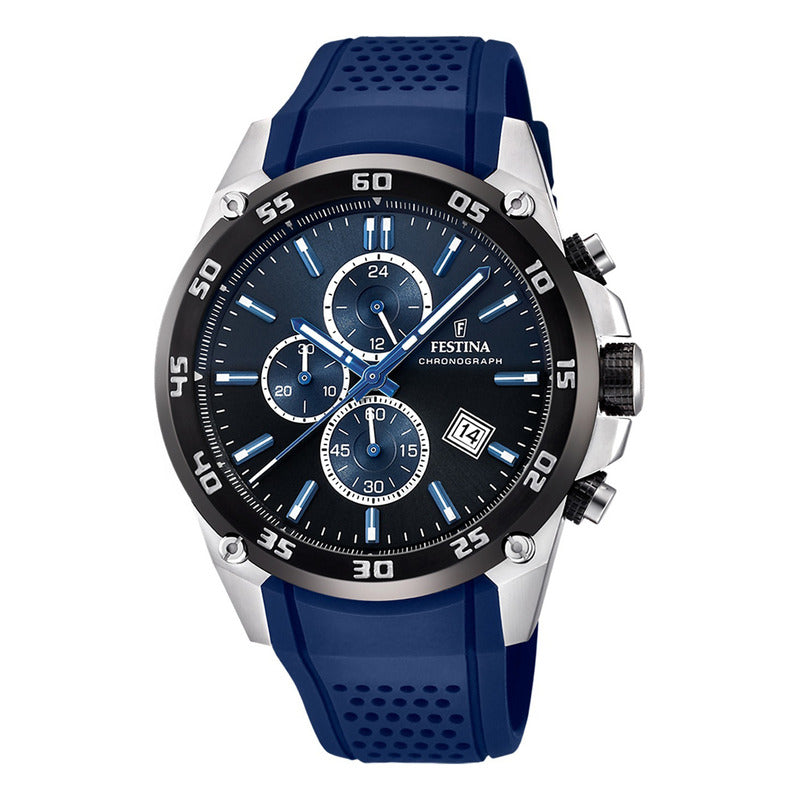 Reloj Para Hombre Festina The Originals F20330/a Original Azul Negro Azul