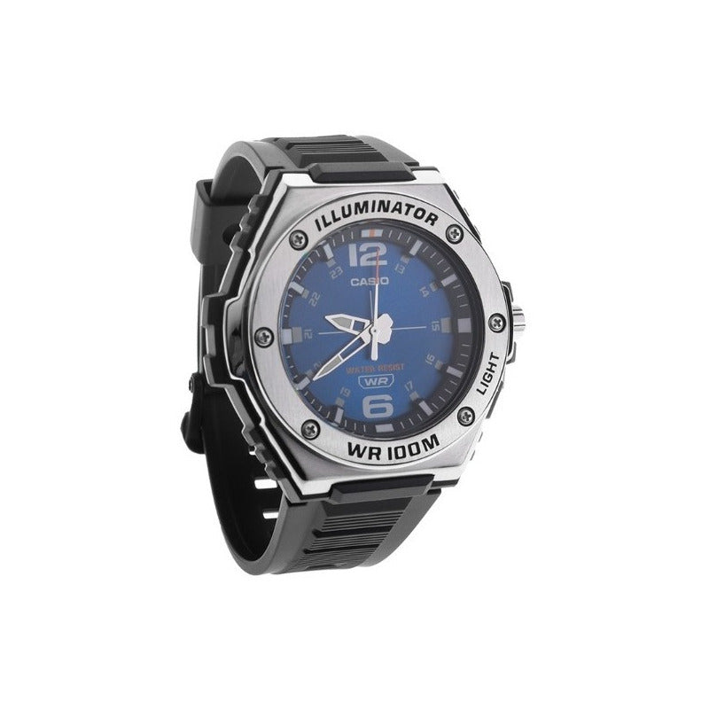 Reloj Casio Hombre Azul Core Lifestyle Mwa-100h2avcf Negro Plateado