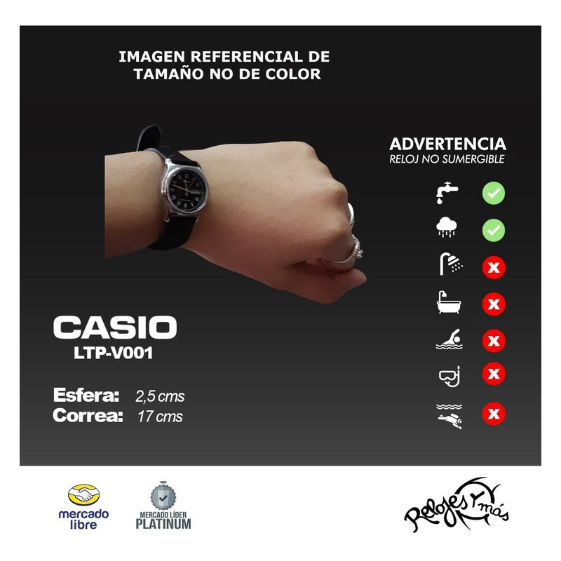 Reloj Casio Dama Ltp-v001l Colores Surtidos/relojesymas Marrón Dorado Negro