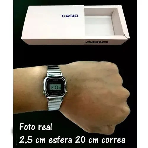 Relojes Pulsera Casio Dama La-670wa-4d Original Plateado Bordó