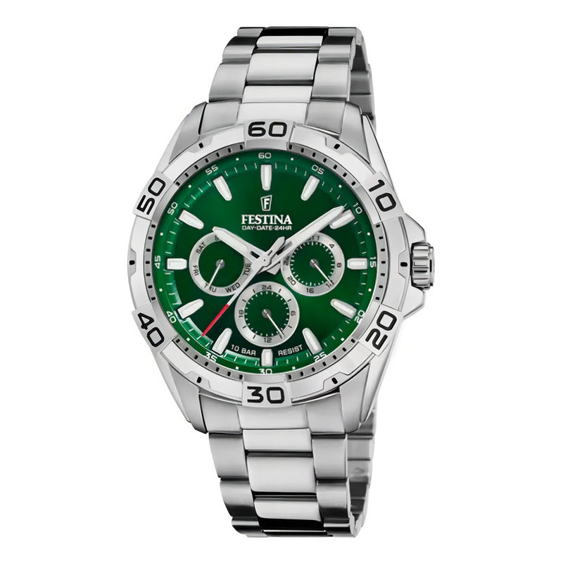 Reloj Festina Para Hombre De Acero Inoxidable Plateado Con Cronógrafo