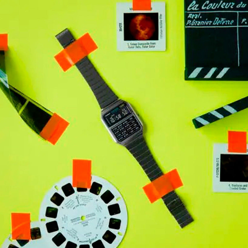 Reloj Pulsera Digital Casio Ca-500wegg-1bdf Con Correa De Acero Inoxidable Color Negro - Bisel Gris