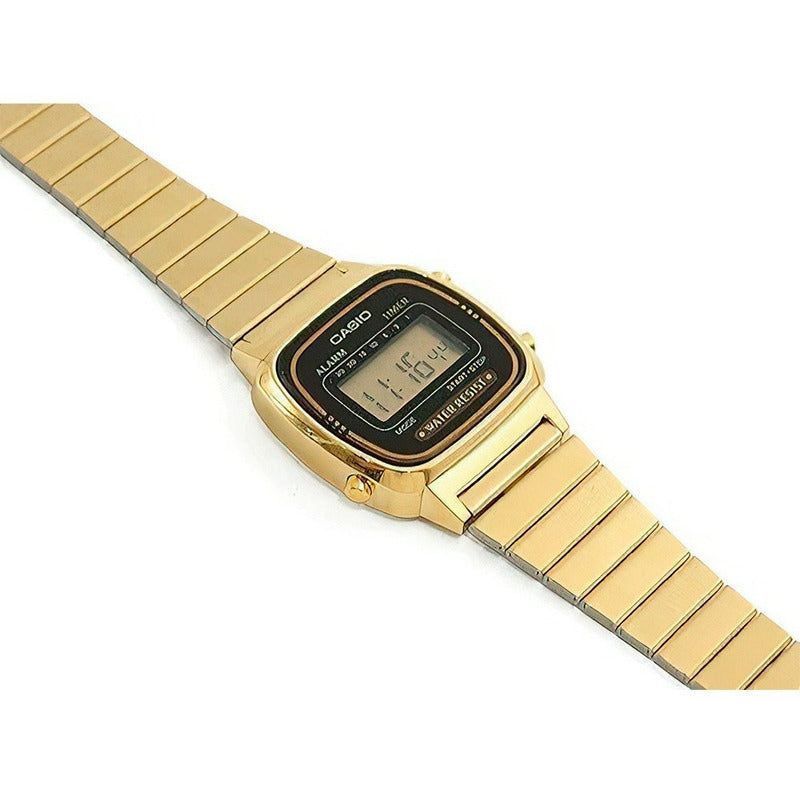 Reloj Casio La-670wga-1 Vintage Original Dorado Negro Amarillo