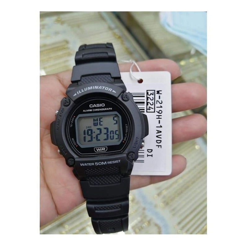 Reloj Casio W-219h-1a Relojesymas Negro Gris