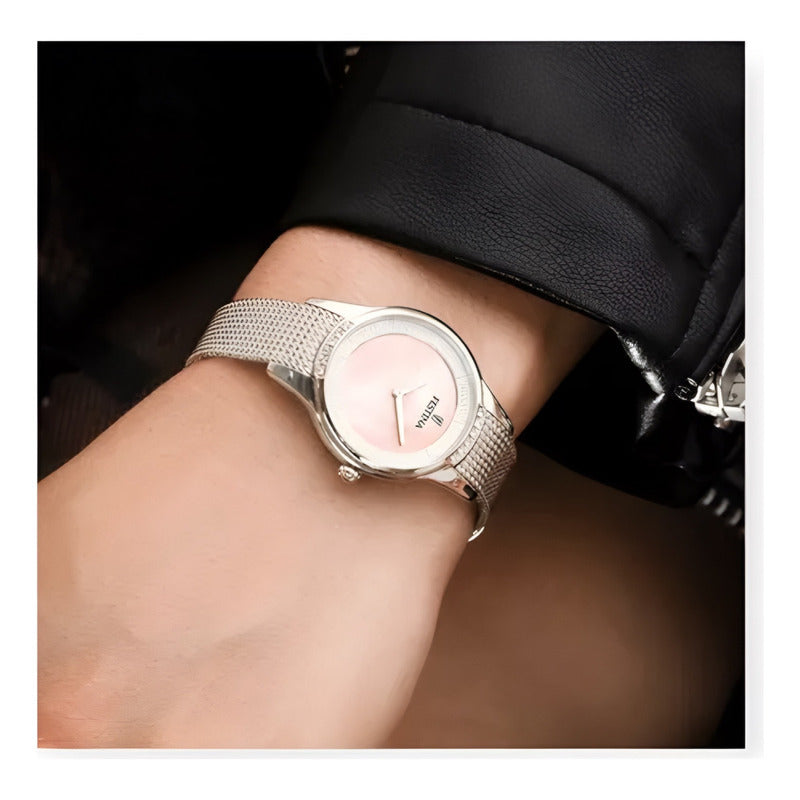 Reloj Festina F20494.5 Dama Acero Malla Plateado Rosa
