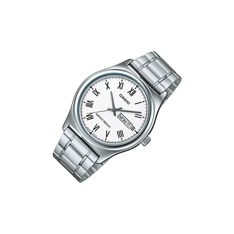 Reloj De Pulsera Casio Mtp-v006d-7b Relojesymas Blanco